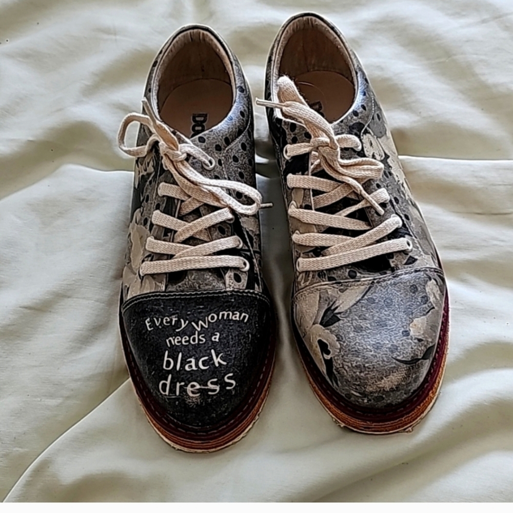 Dogo sneakers " Every woman needs a little black dress" size 8